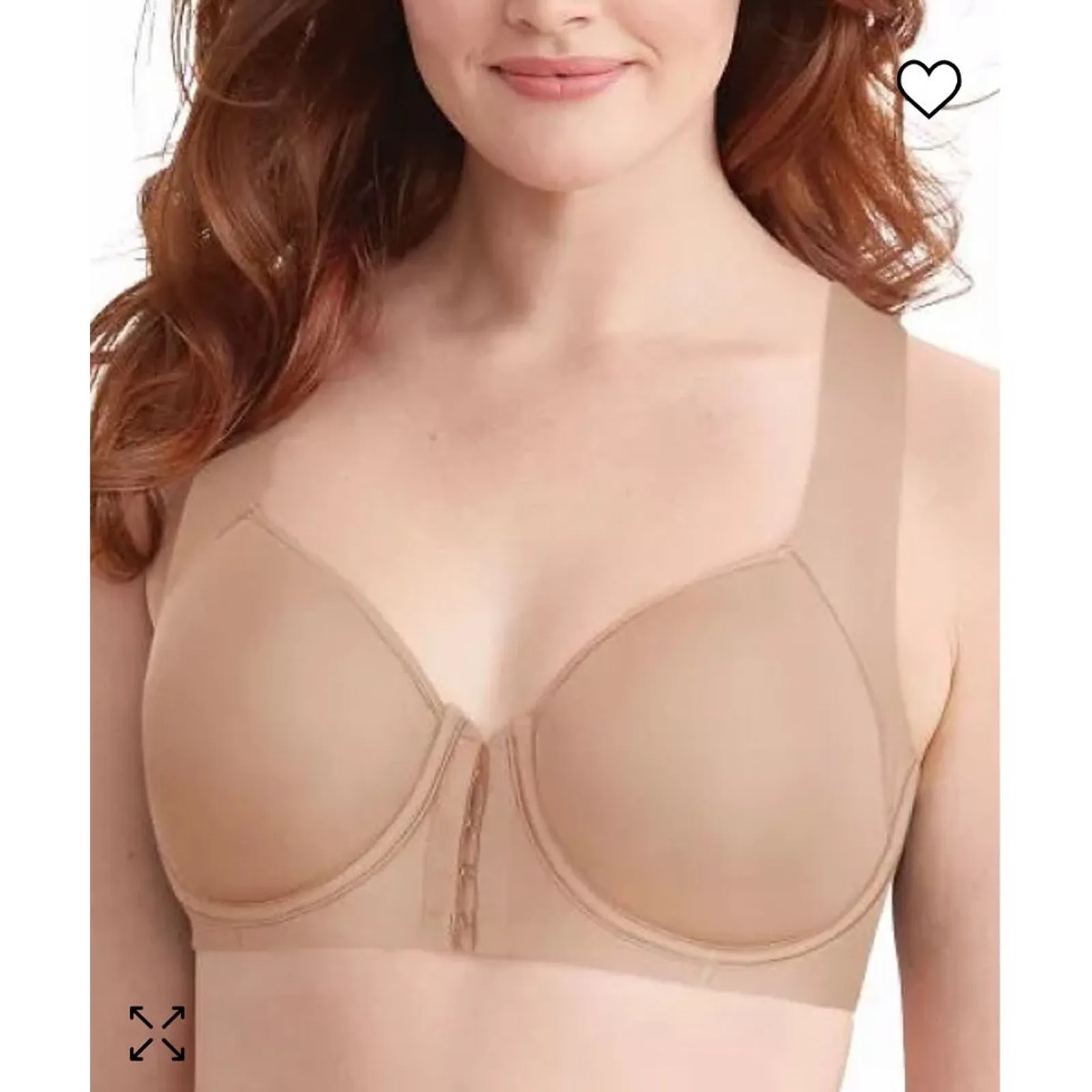 Bali One Smooth U® Posture Boost, EverSmooth Back Underwire Bra DF3450 size 42D Tan - Image 3