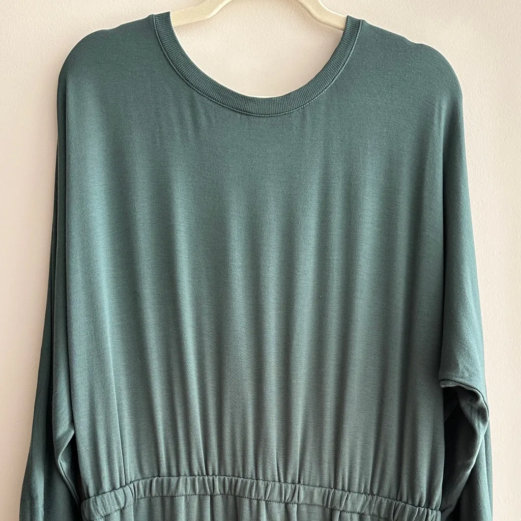 Lou & Grey Signaturesoft 3/4 Sleeve Column Dress, Green Lagoon, Size XXL - Image 3