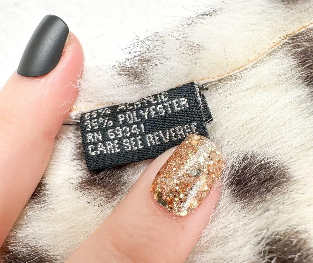 Animal Print Faux Fur Vest Mob Wife Aesthetic Vest White Size M - Image 5