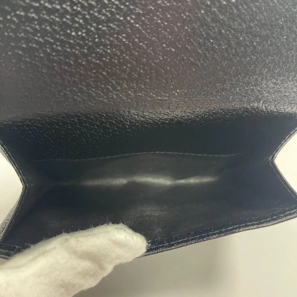 Gucci Black Leather Compact Wallet w/ Silver-tone Hardware - Preowned - Image 10