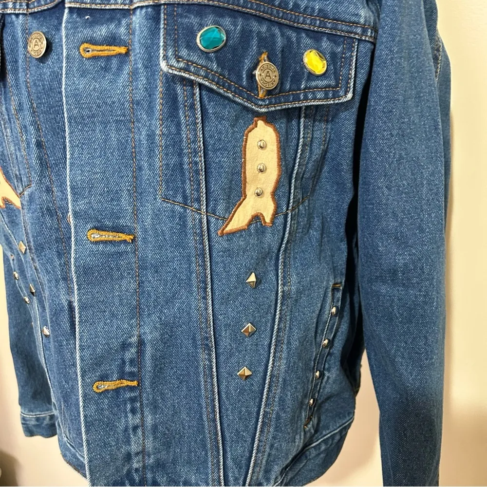 Arizona Jean company XL cowboy southwest embroidered jean jacket - Image 2