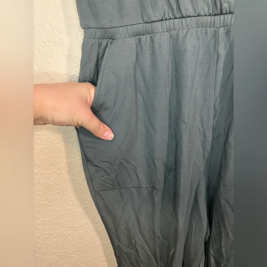 Garnet Hill Surplice Jogger Jumpsuit | Soft Stretch One-Piece Loungewear Size M - Image 8