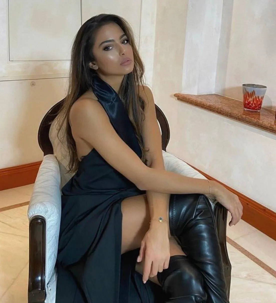 Black Limited Edition Halter Neck Wrap Dress - Image 2