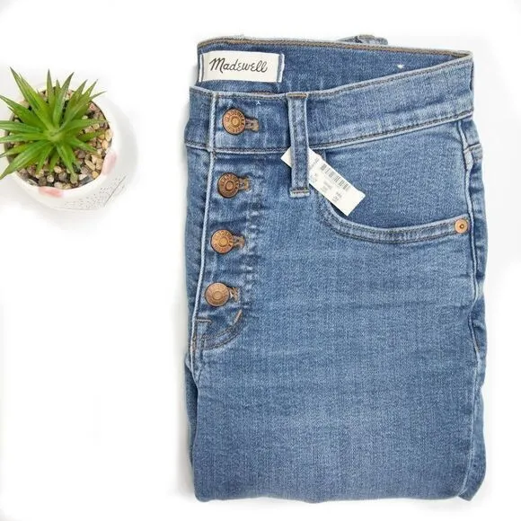 NEW‎ Madewell Mid-rise Skinny Crop Jeans dewey was, 26 - Image 15
