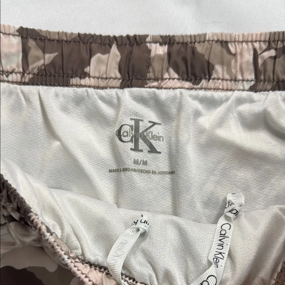 Calvin Klein Athletic Shorts Brown and Cream - Image 5