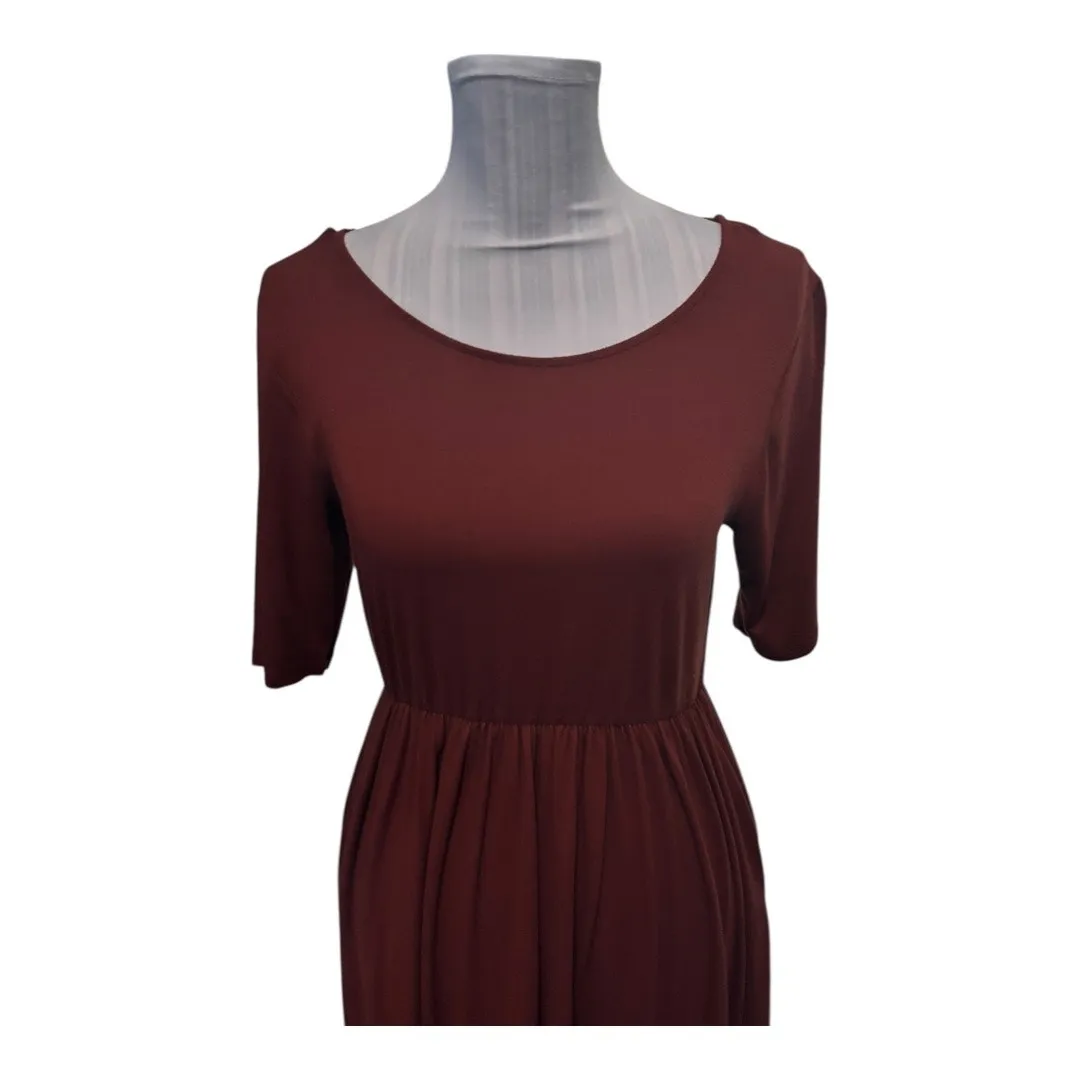 Zenana Outfitters Rust Orange Dress Size L - Image 3