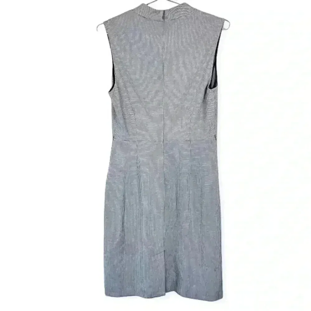 Kate Spade Black And White‎ Gingham Print Deep V Sleeveless Sheath Dress - Image 3