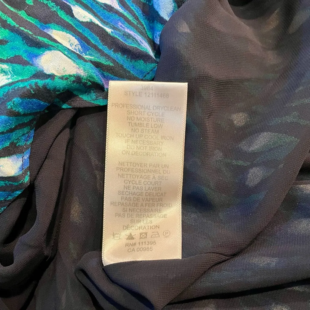 Tory Burch 100% Silk Smocked Waist Fully Lined Dress w/ Tassel Detail - Image 6