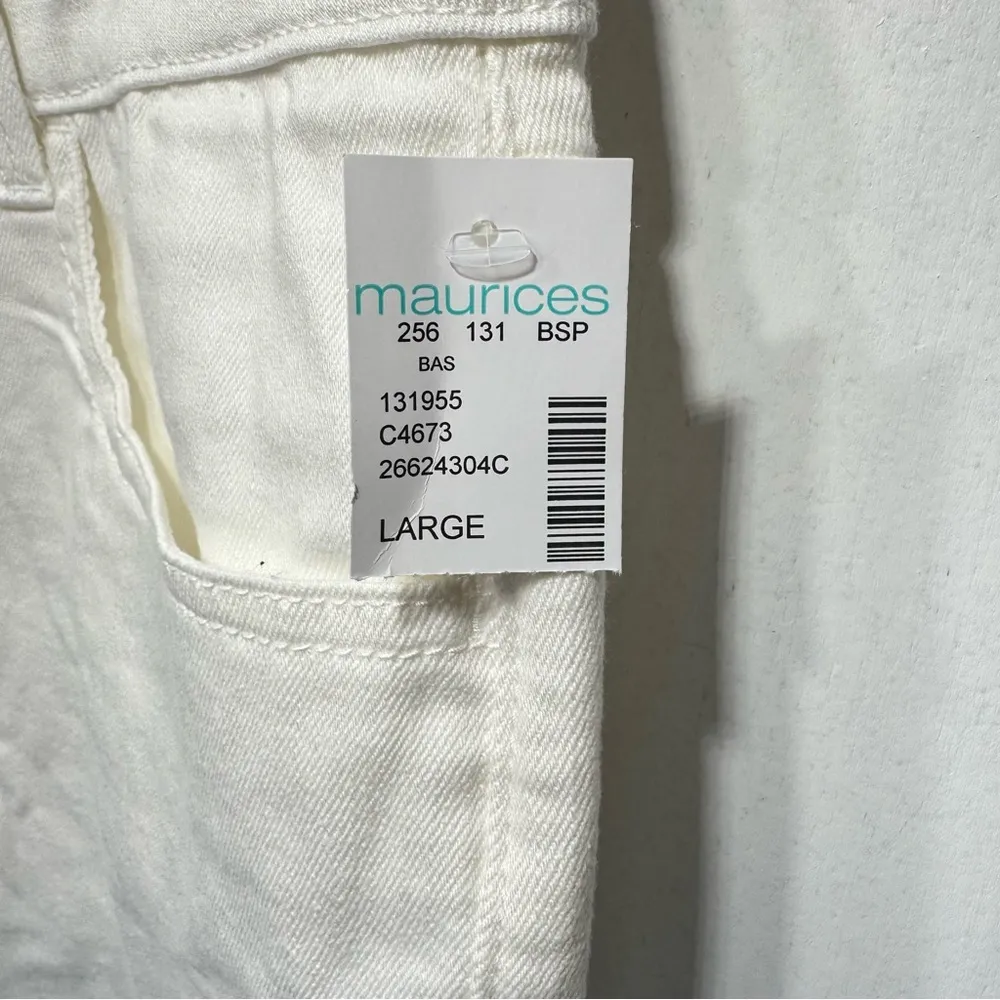 Off white High Rise Ankle Jeggings by M Jeans Maurice’s Rolled Hem Curvy - Image 6