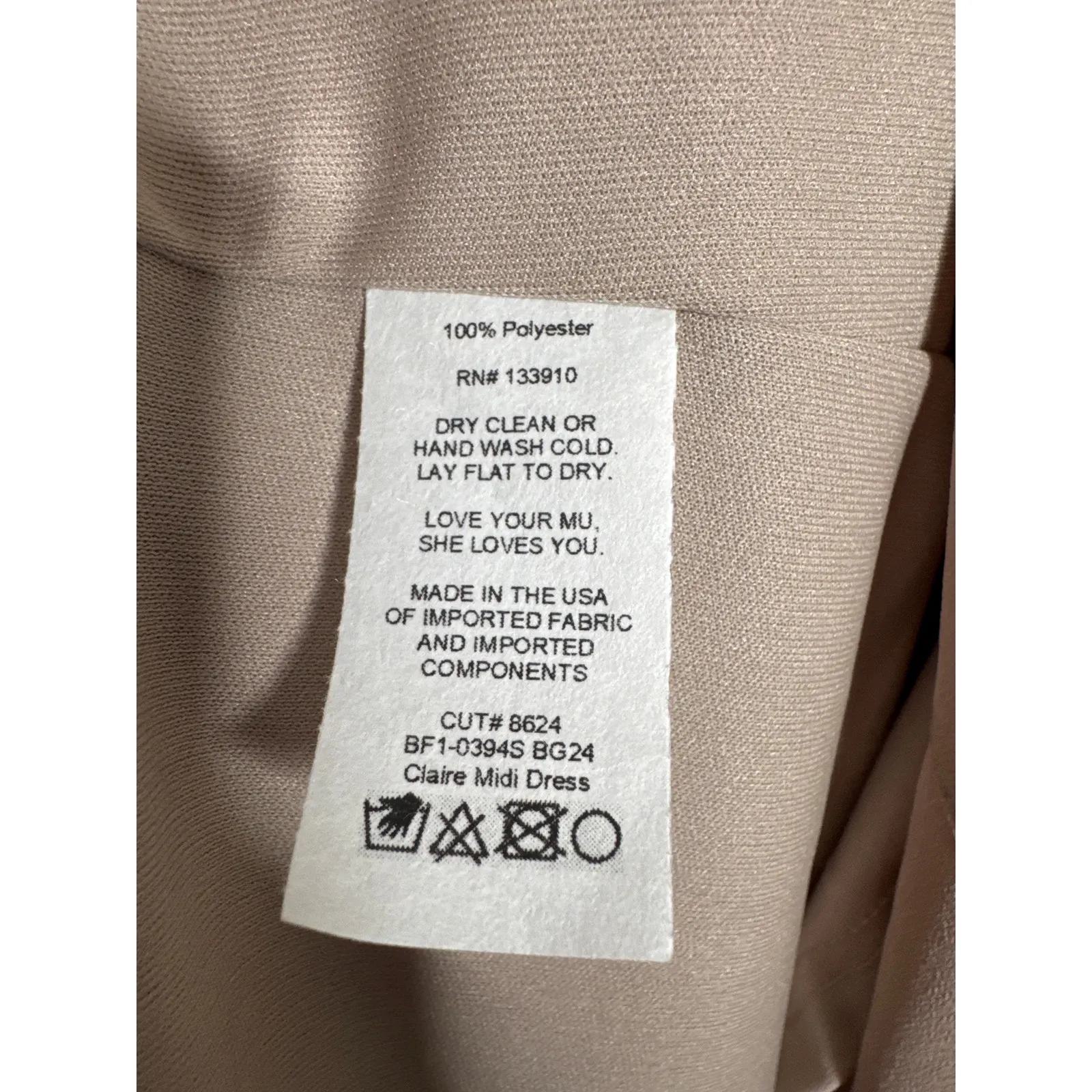 Show Me Your Mumu -Claire Midi Dress- Soft Beige Chiffon- Size Large -NWT - Image 12