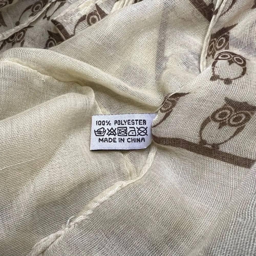 Tickled Pink  Owl Print Scarf - Image 3