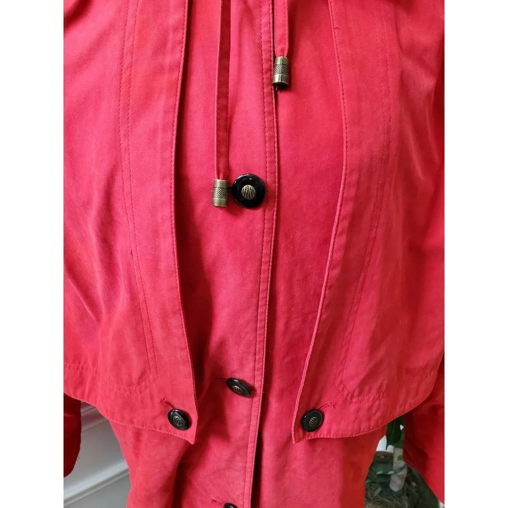 Elan Women's Red 100% Acrylic Long Sleeve Full Zip Front Casual Jacket Size S - Image 3