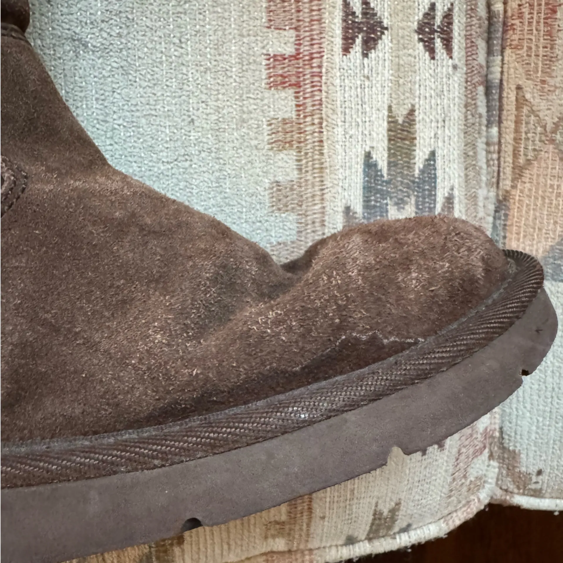 UGG Tall Sunset II Side Zip Brown Suede  Boots. - Image 3