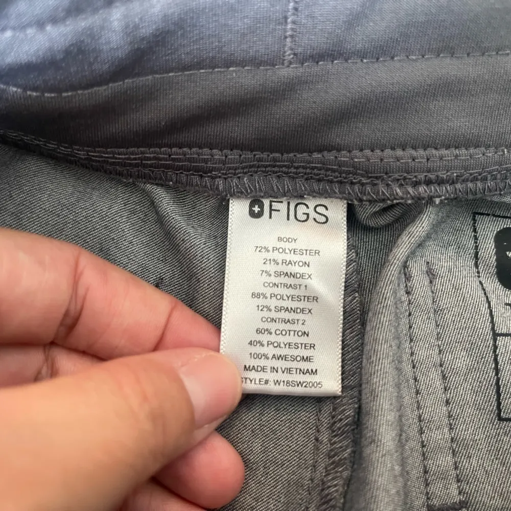 Women’s Figs Technical Collection Zamora Joggers Scrub Pants Gray Size XS - Image 6