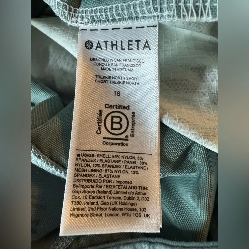 Athleta Trekkie North Short Size 18 Ethereal Bloom Green White Floral Lace - Image 10