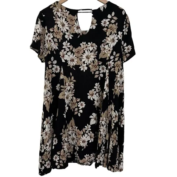 Anthropologie ASTR the Label Black Floral Babydoll Dress Size Medium - Image 38