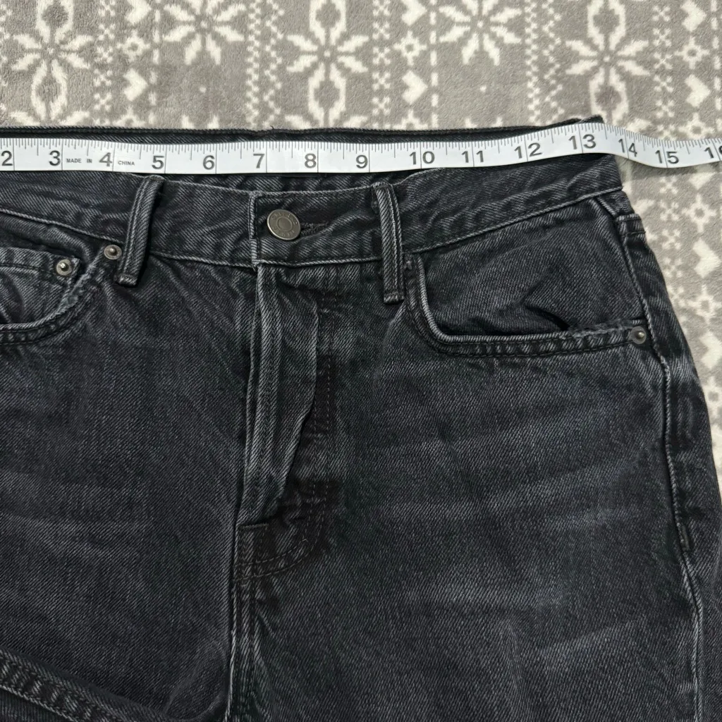 GRLFRND Karolina Skinny High Rise In Hold Up Revolve Button Fly Raw Hem Size 25 - Image 10