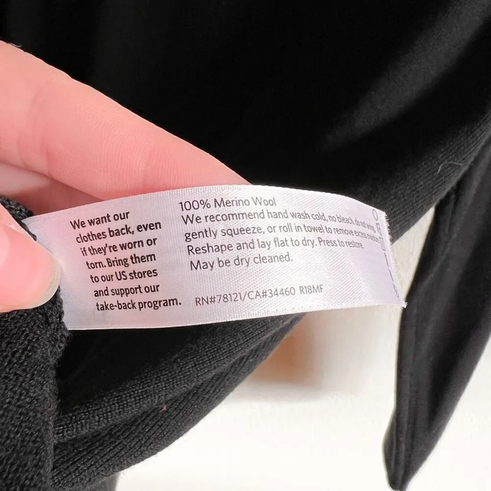 Eileen Fisher Stretch Jersey Knit Scrunch Neck Dress Size S - Image 11