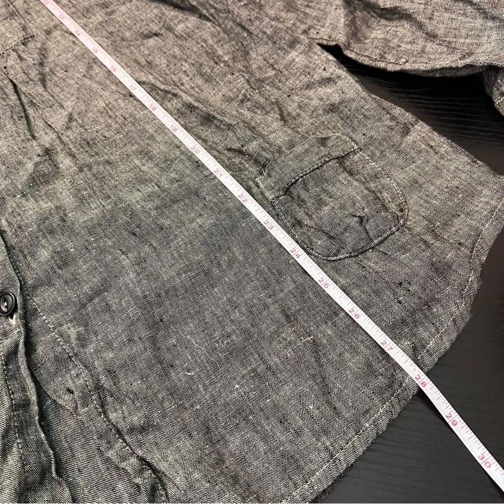 FLAX Women’s Linen Gray Tunic Top P - Image 11