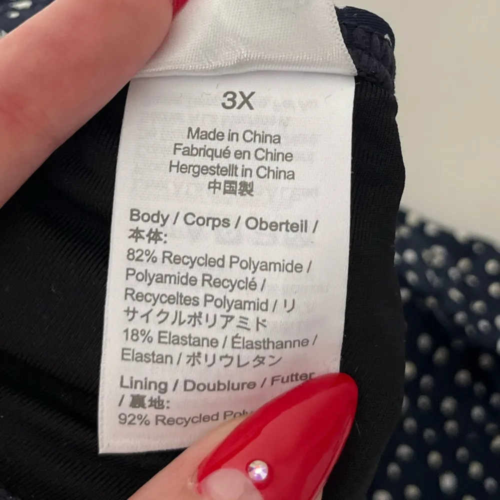 J. Crew Twist Bikini Navy Dot Swim Top NEW NWT Size 3X BH536 - Image 10