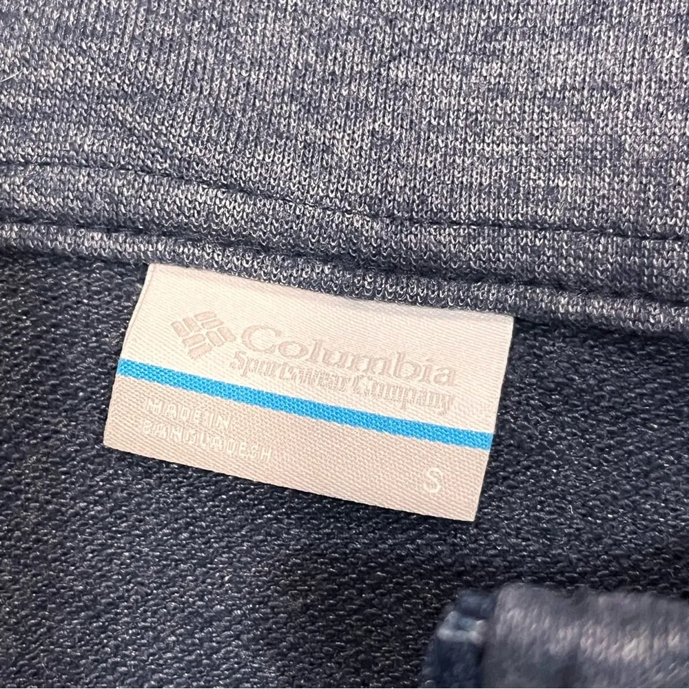 Columbia Navy Blue Heather Trek French Terry Cropped 1/2 Zip Cropped Sweatshirt - Image 9