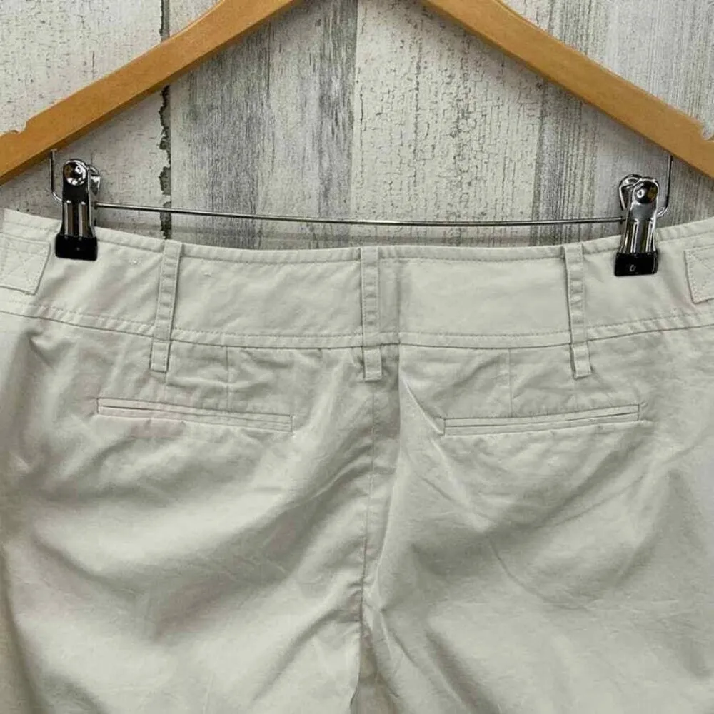 Ann Taylor LOFT Julie Capri Khaki Pants Womens 10 Pockets Button Detail on Cuffs Tan - Image 5