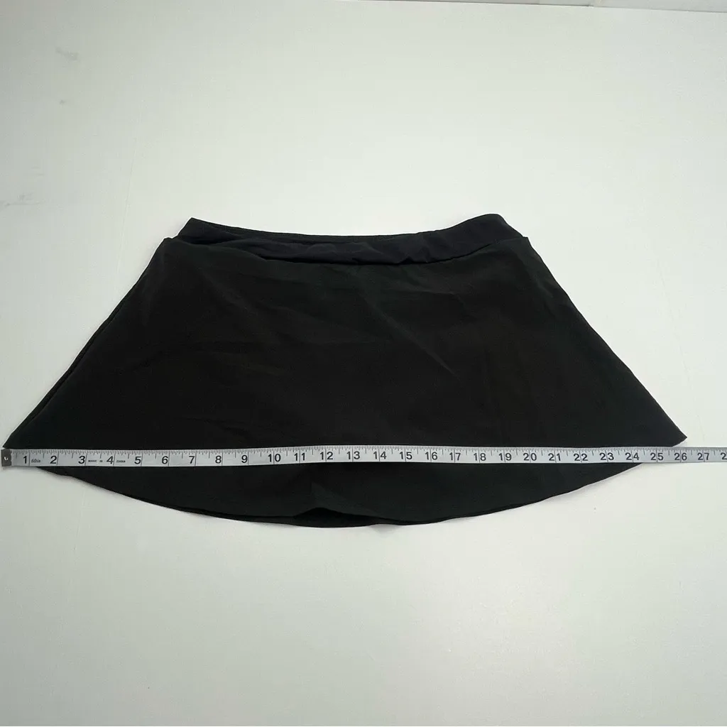 La Blanca Womens Swim Skort‎ Skirt US Size Medium Black Stretch Summer Vacation - Image 6