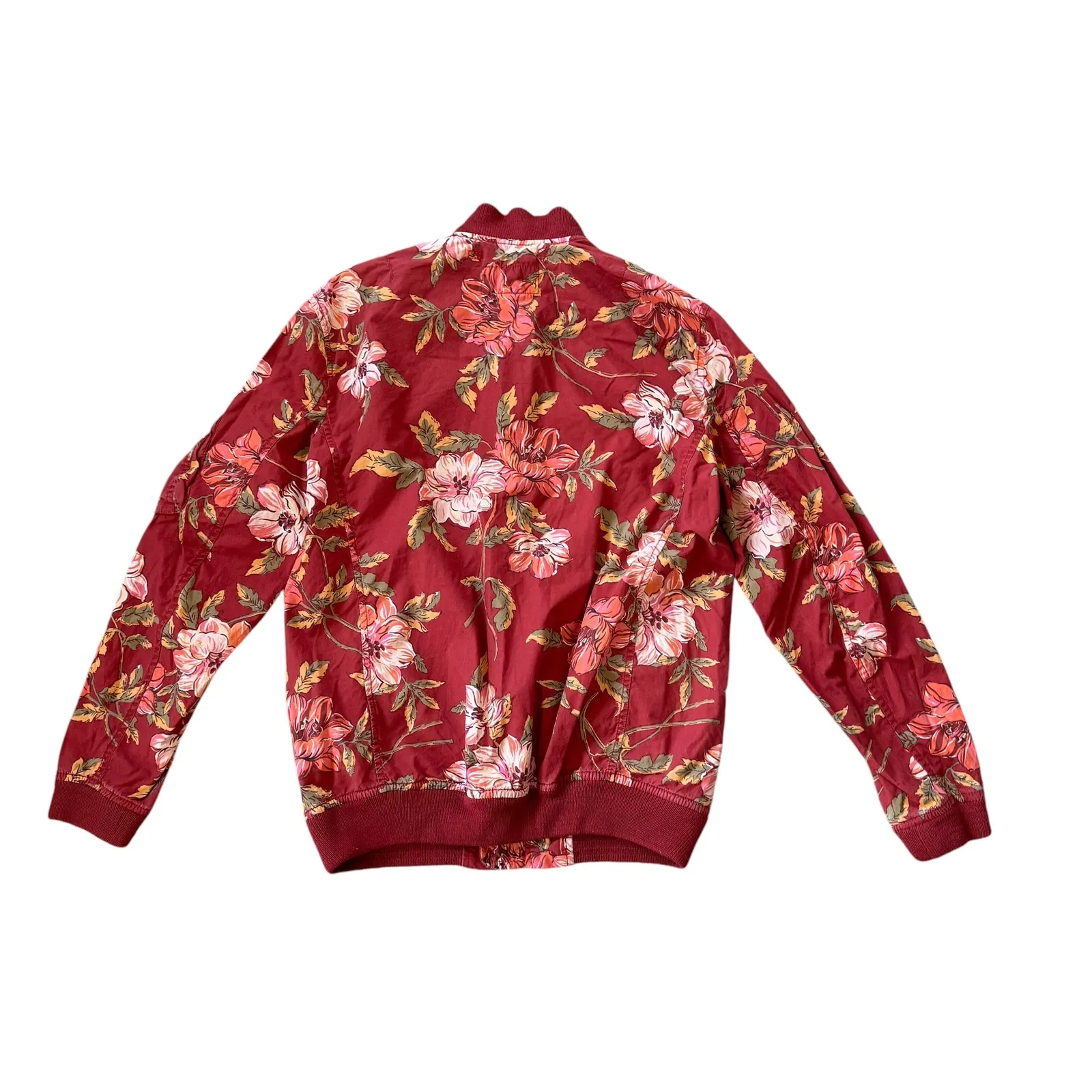 Ralph Lauren Red Floral Bomber Jacket - Image 4