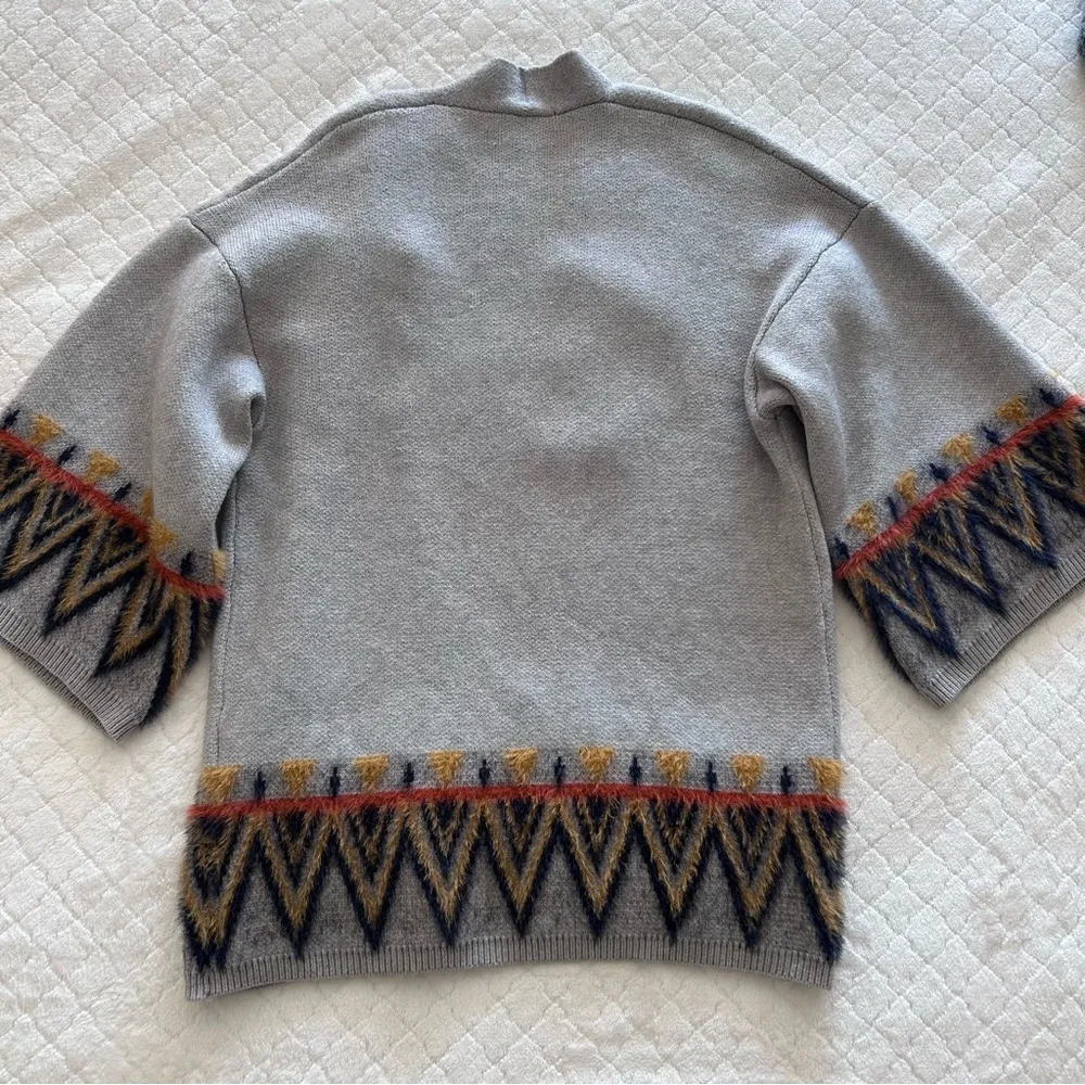 Janice Apparel Women’s Southwest Aztec Print 3/4 Wide Sleeve Cardigan L/XL I - Image 6