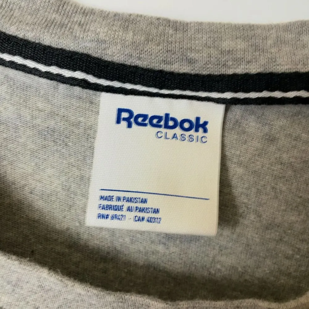 Reebok T Shirt Classic Sport Pocket Embroidered Tee Short Sleeve Cotton Solid - Image 4