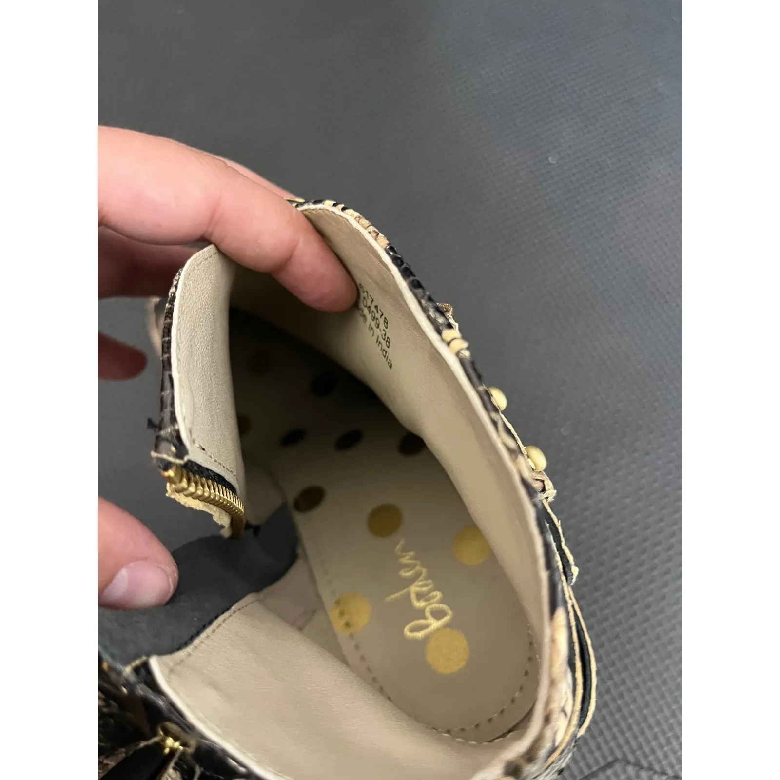 NWOT Boden Women's Snake Print Leather Ankle Boots Western Style Size 38‎ US 7 - Image 8