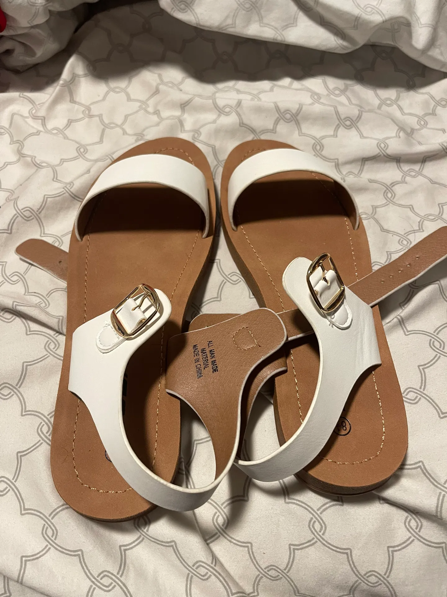 PLENTY ~ Women's Strappy Ankle Wrap Buckle Fashion Flat Sandals - Image 2