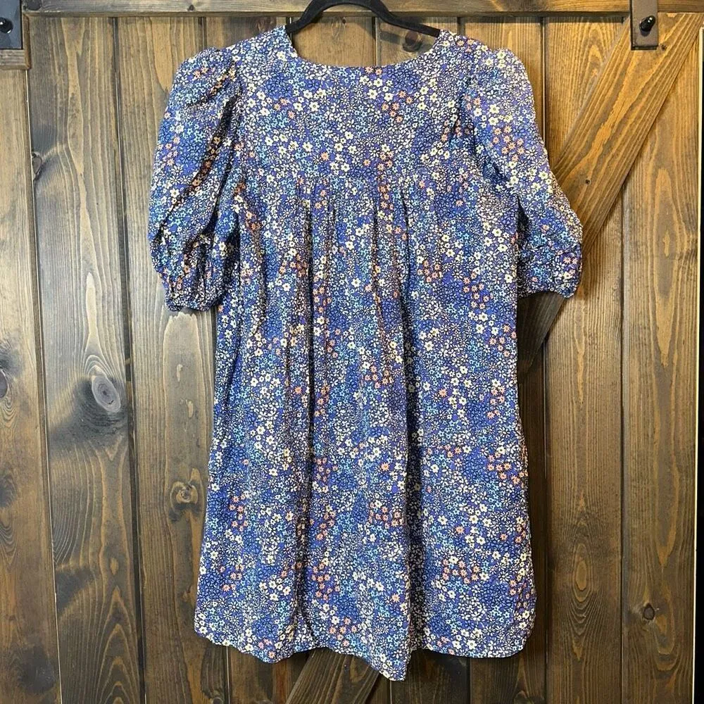 Karlie Multi floral V Neck Puff Sleeve Dress - Image 2