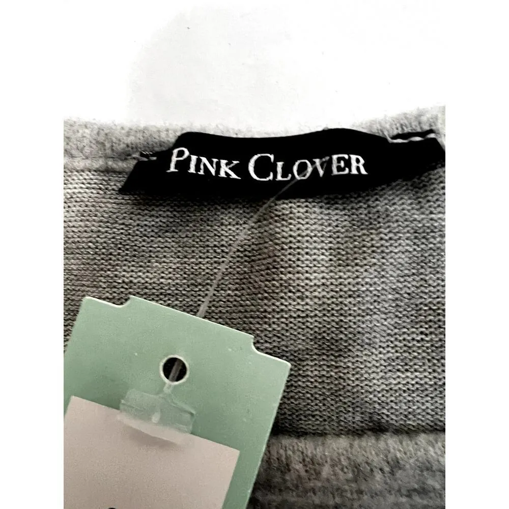 Pink Clover women's size XXL Arabela Button Detail brushed knit color block top - Image 7