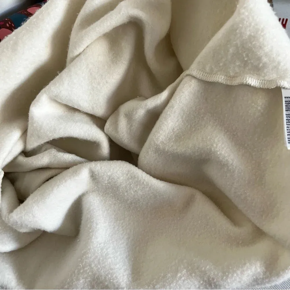 Tommy Hilfiger Hoodie Dress Size Medium Fleece Lined Cream Beige Long Sleeve - Image 10