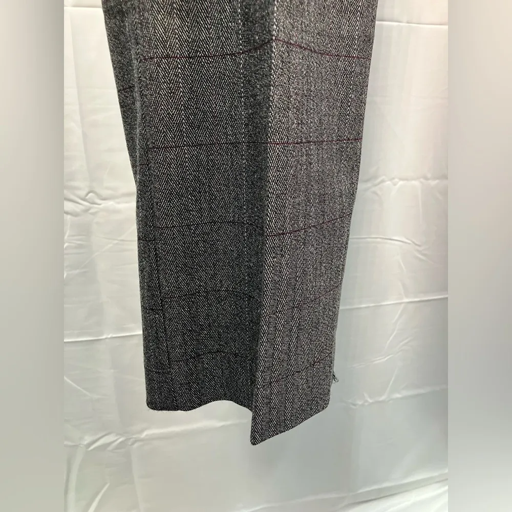 Dress‎ Barn Trouser Leg Grey Plaid Pants Womens Size 4 - Image 4