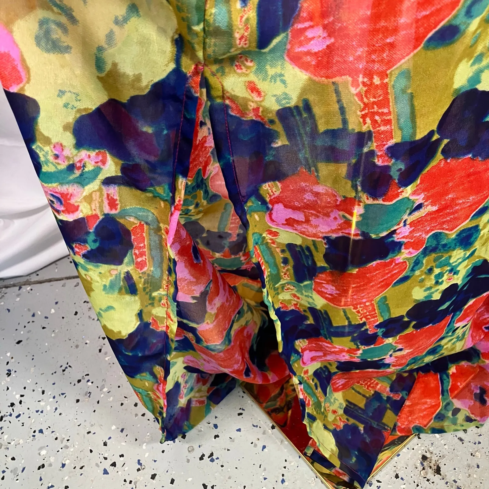 W118 by Walter‎ Baker Maxi Dress Large Multicolor Floral Sleeveless Lined - Image 10