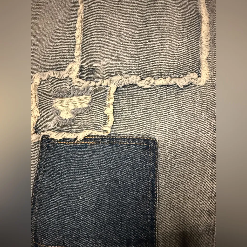 INC International Concepts Blue Patchwork Boyfriend Jeans Size undefined - Image 9