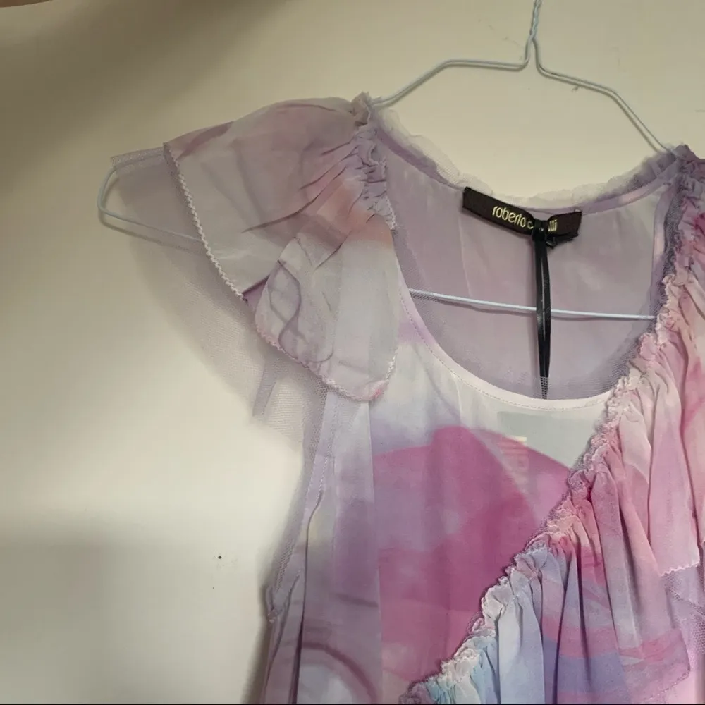 Roberto Cavalli 🆕  | Watercolor Silk Blouse Pink - Image 3