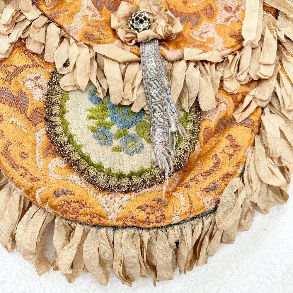 Lulubelle Designs Boho Fringe Crossbody Purse Shabby Handmade OOAK - Image 3