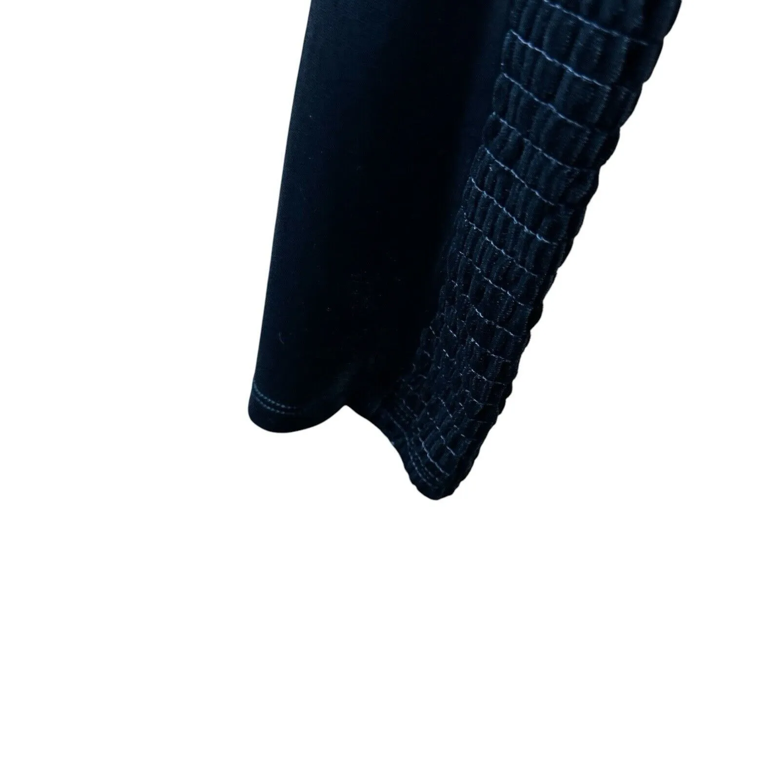 Sundance Elena Velvet Square Neck Top Women's Small Blue Romantic Velour Smocked - Image 3