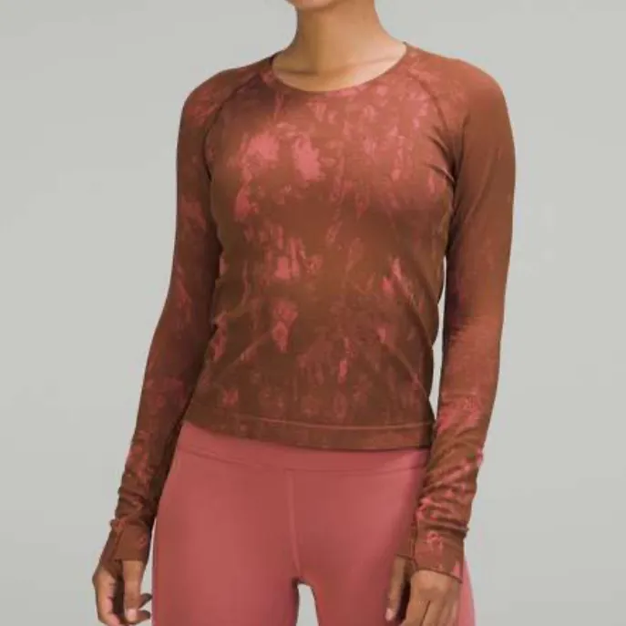 Lululemon size 4 swiftly tech Brown Long Sleeve Women's Top waist length - Image 3