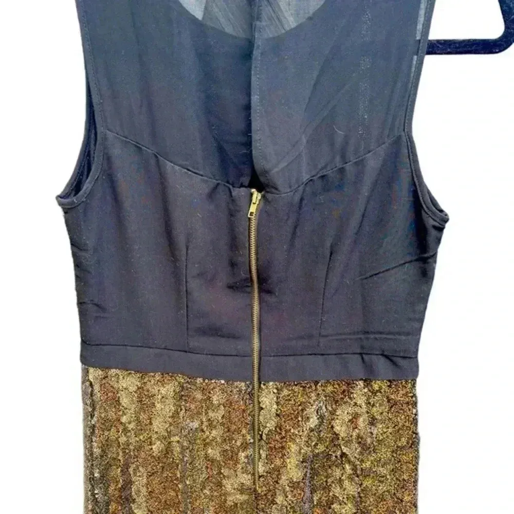 One‎ Clothing Gold Sequin Party Dress Sleeveless Cocktail Evening Mini Dress E28 - Image 6