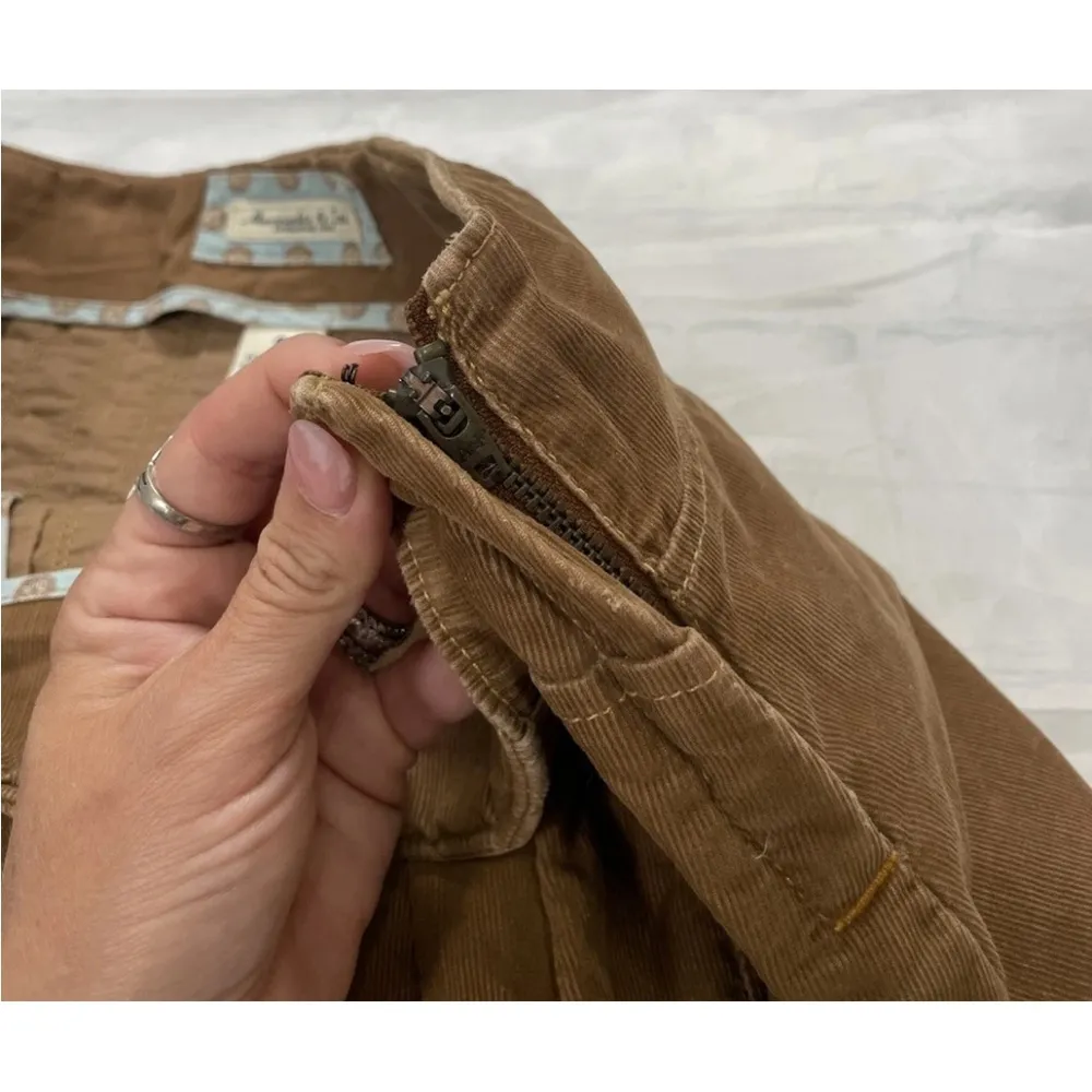 Abercrombie & Fitch Vtg RARE Y2K Mini Pleated Brown corduroy Preppy Mini Skirt 6 - Image 8