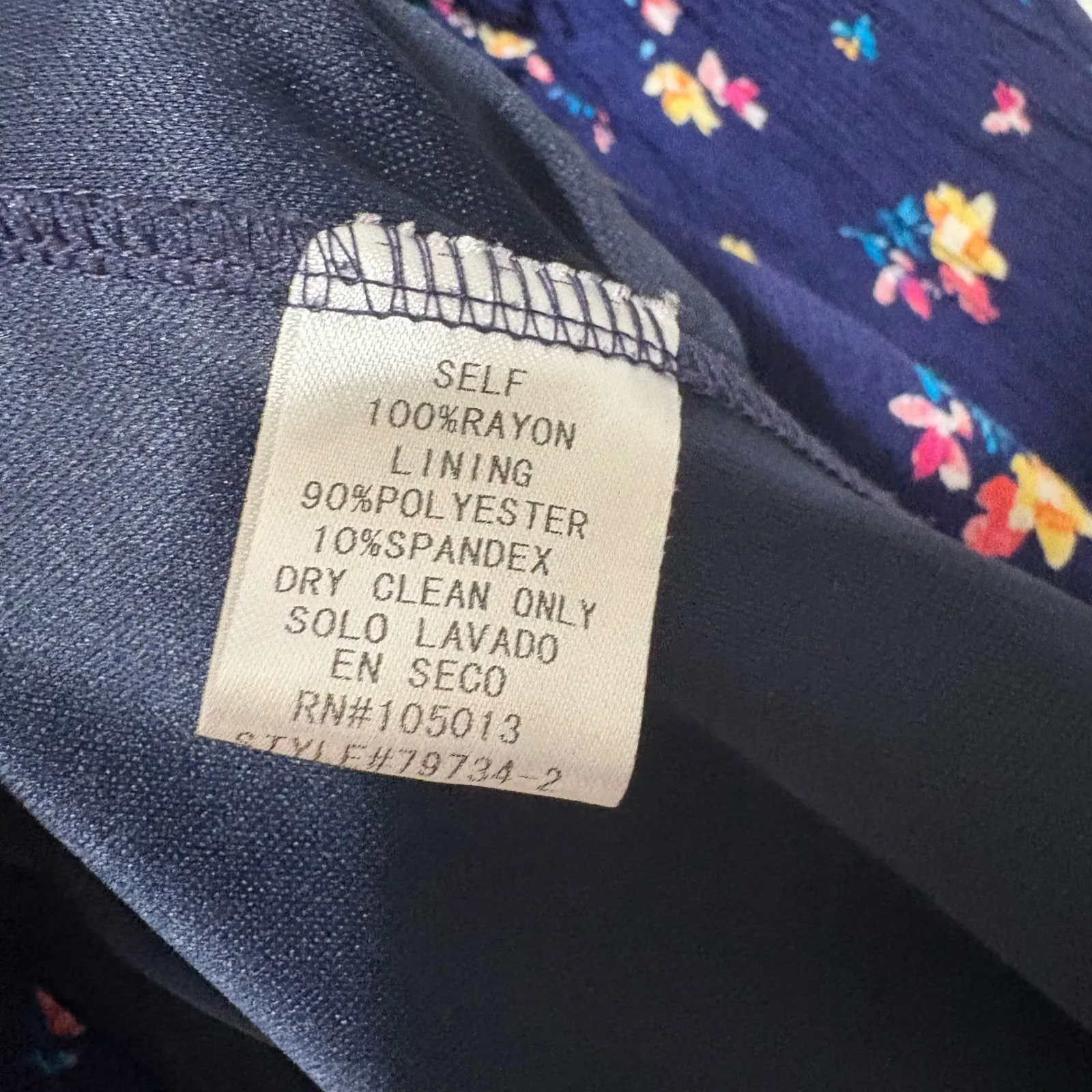 Altard State Women Tunic Dress Top S Navy Floral Boho Lace Trim Whimsigoth Fairy - Image 6