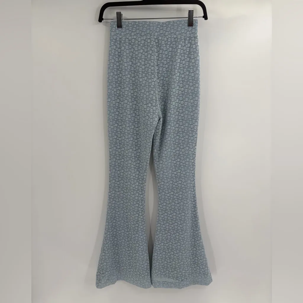 Michael Costello x Revolve Blue Lace Flare Pants festival Y2K Fairycore size xs - Image 9