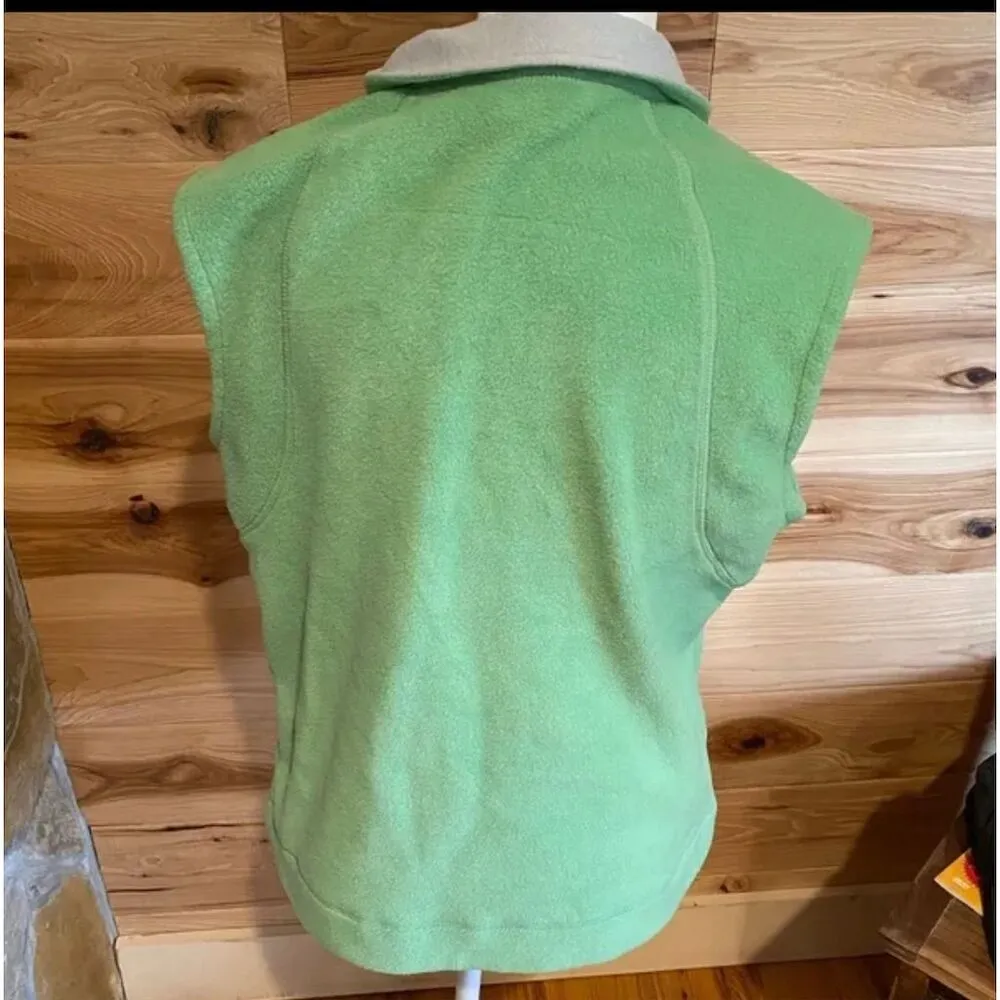 Columbia Women's Fleece Vest Size L Mint Green Full-Zip Casual Travel - Image 6