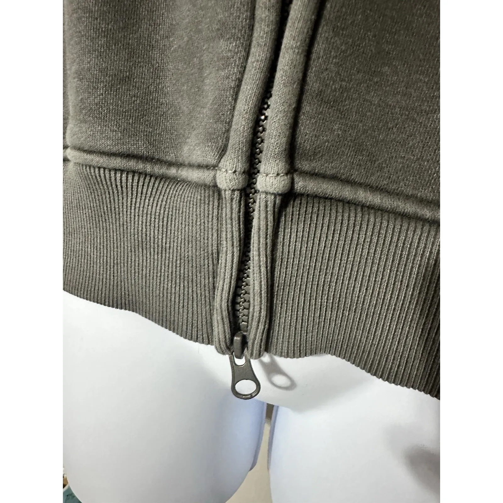 SPAO Women Long Sleeve Crop Zipup Hoodie Charcoal NWOT Size M Gray Size M - Image 6