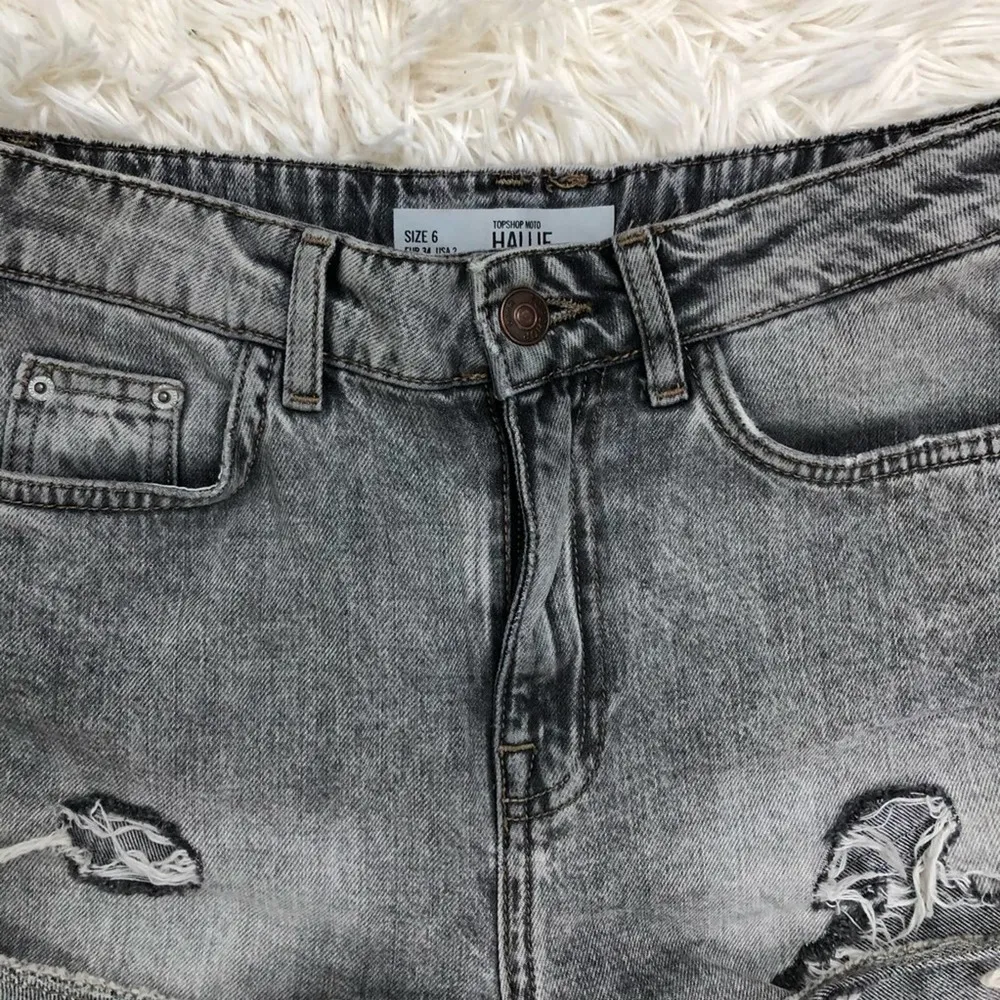 Topshop Moto Hallie High Rise Jeans Shorts Sz 2 - Image 5