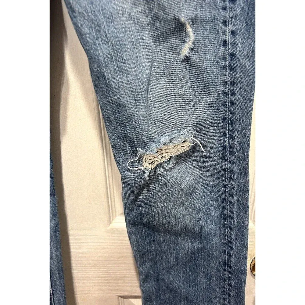 J.Crew Factory Women's Vintage Matchstick Jeans 30 R Distressed‎ style Blue - Image 2